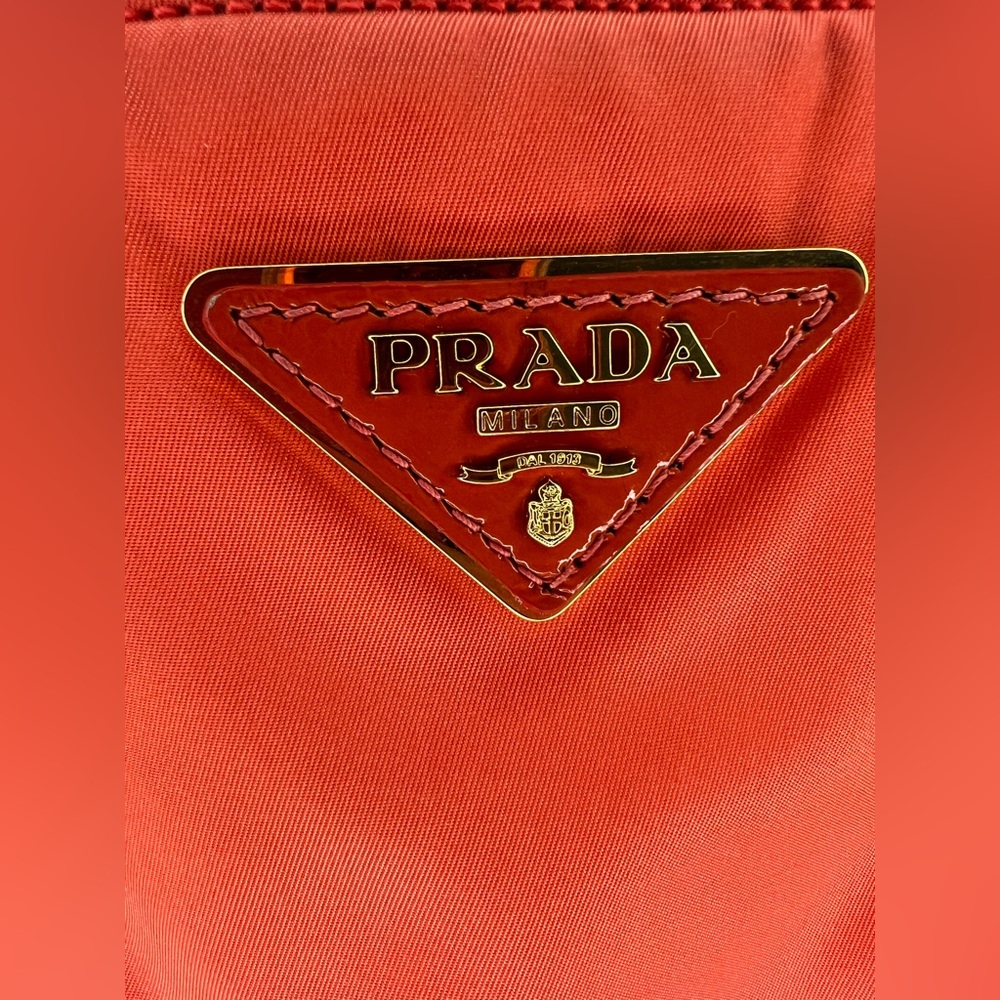 Prada Orange Nylon Tessuto City Tote - Picture 3 of 16